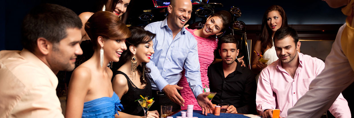 People playing at the tables