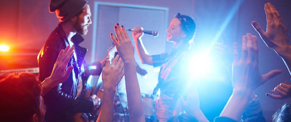 Photo of a band performing